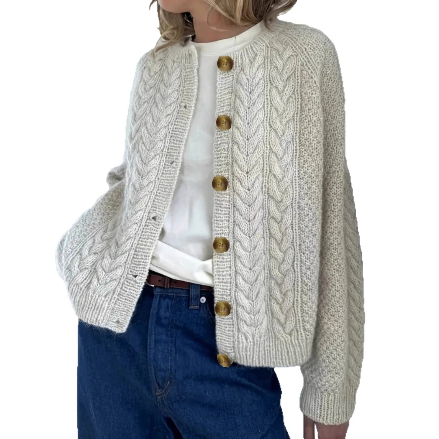 Dames Gebreide Vest Met Knopen Warm en Stijlvol