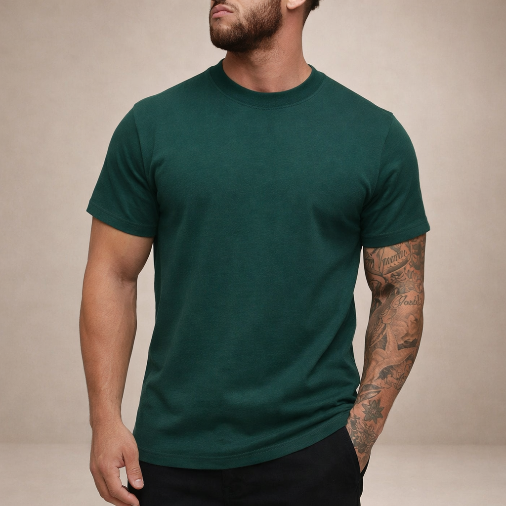 Heren T-shirt Slim Fit Ronde Hals Kort Mouwen