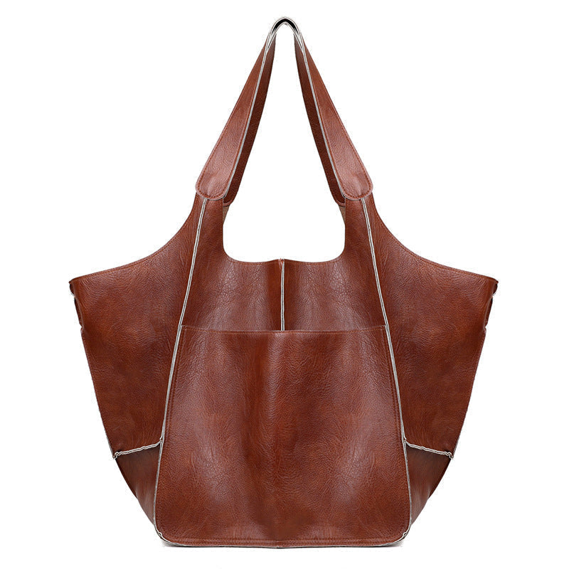 Dames Schoudertas Groot Faux Leer Vintage Look