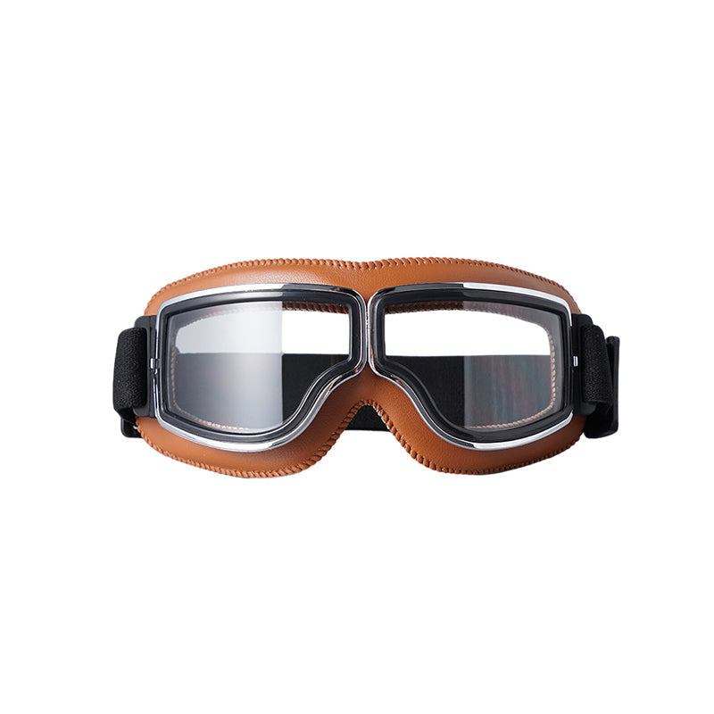 Retro Motorgoggles met Beschermglazen en Verstelbare Band