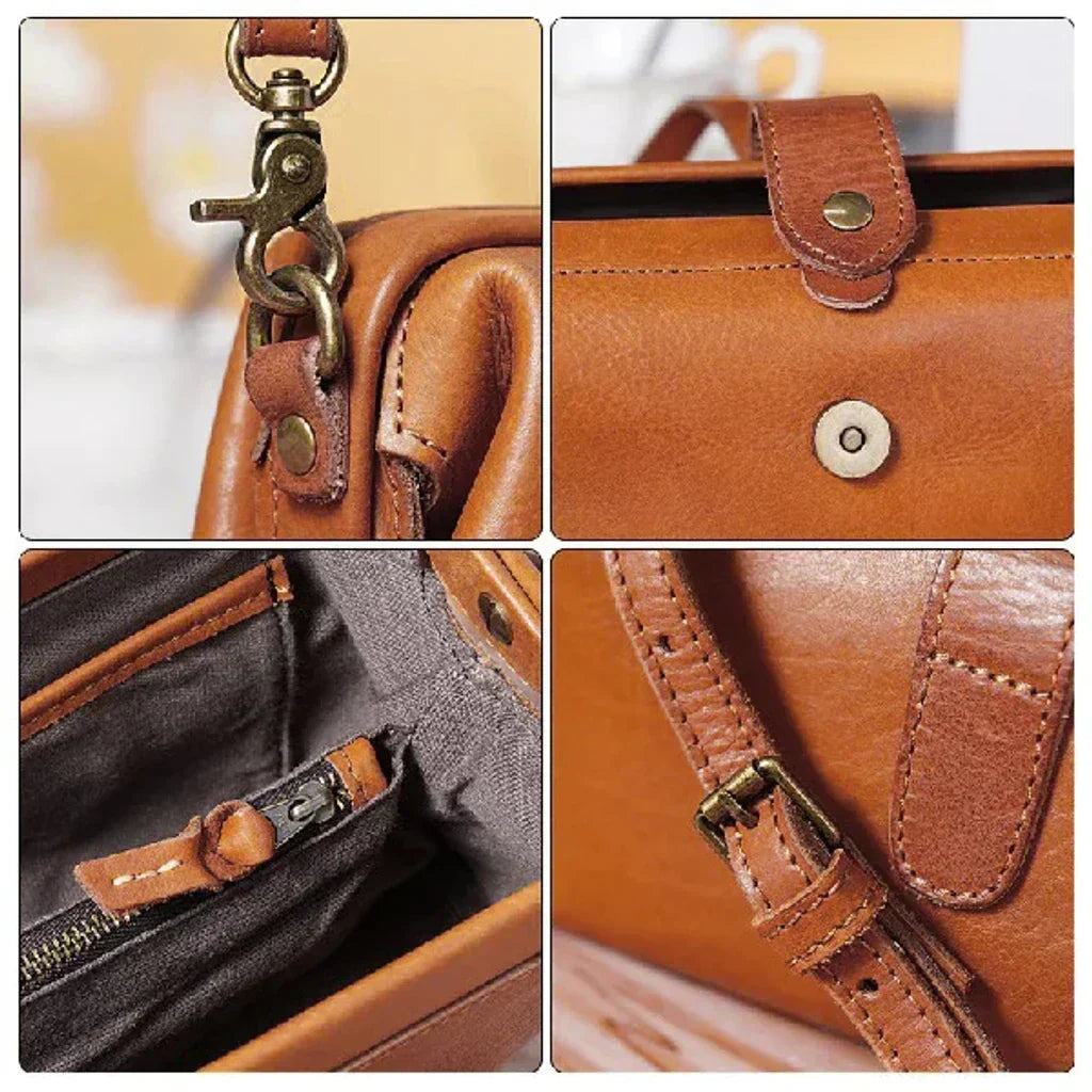 Handgemaakte Retro Schoudertas Leer Vintage Crossbody Dames Handtas Bohemian Stijl Draagtas Everyday