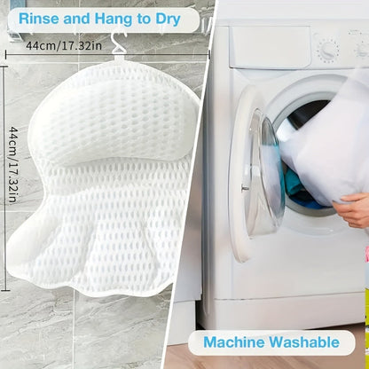Ergonomisch Badkussen met Neksteun en Rugondersteuning – 4D-Mesh Ademend