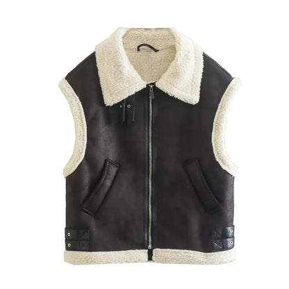 Dames Teddyjas Zacht met Aviator Stijl