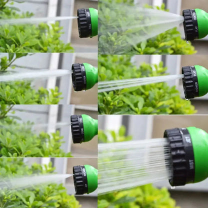 Flexibele Tuinslang 3-Voudig Uitrekbaar met 7-Functies Spuitpistool Groen