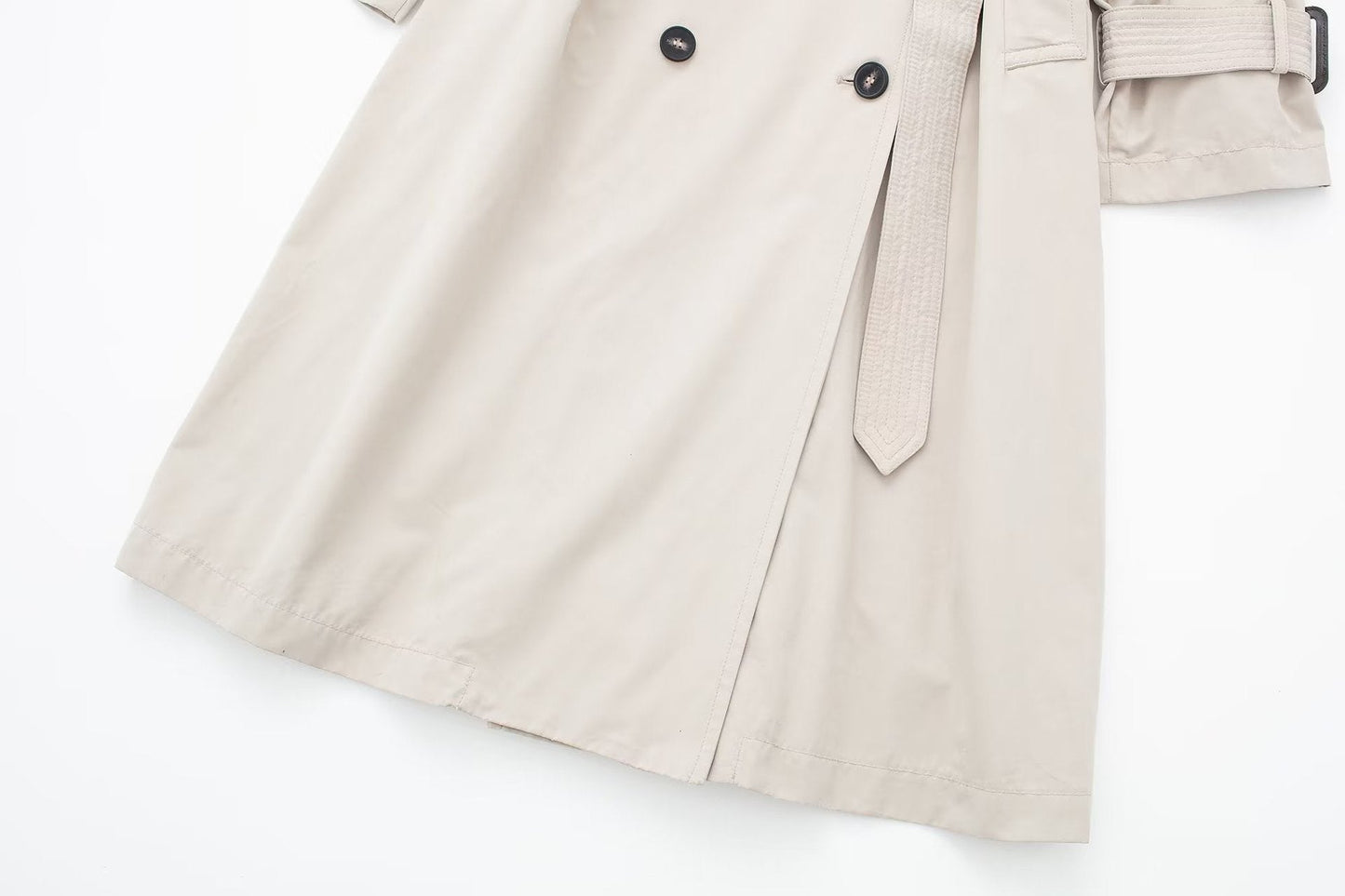 Dames Trenchcoat Lange Voorjaarsjas met Ceintuur Trendy Look