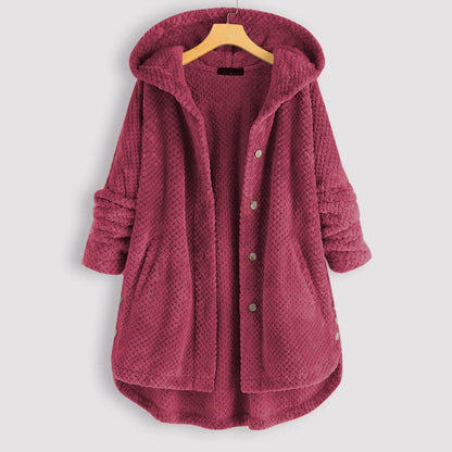 Warme Winterjas Met Capuchon Zachte Pluizige Vest