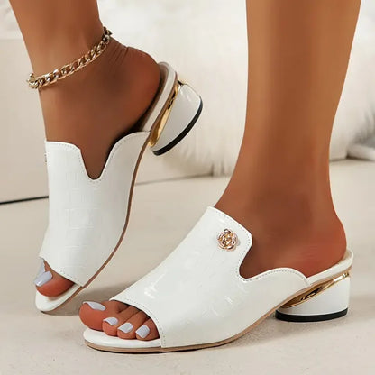Elegante Chunky Hak Sandalen voor Vrouw