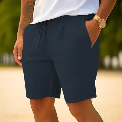 Heren Linnen Broek Zomer Short Casual Korte Broek