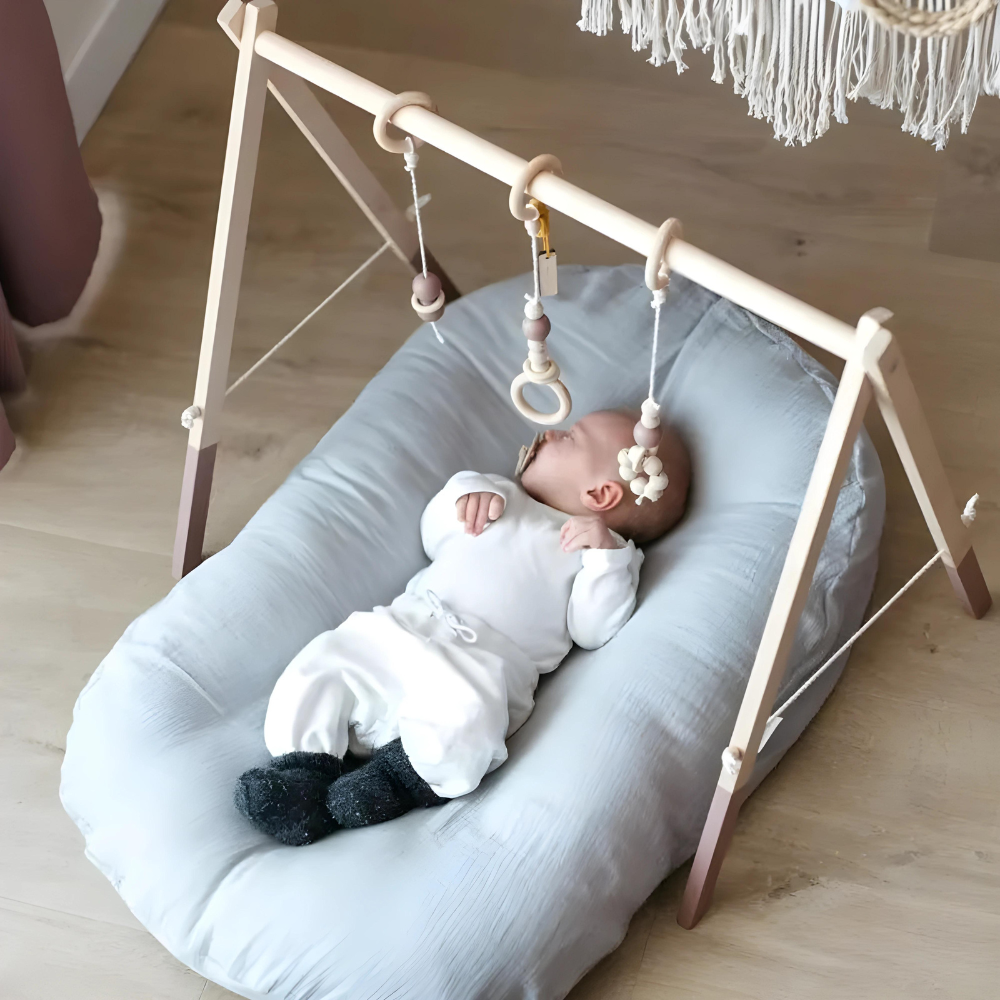 Babykussen Ergonomisch Katoen – Ademend Steunkussen voor Baby's en Peuters – Zacht Ondersteunend Hoofdkussen voor Rustmomenten