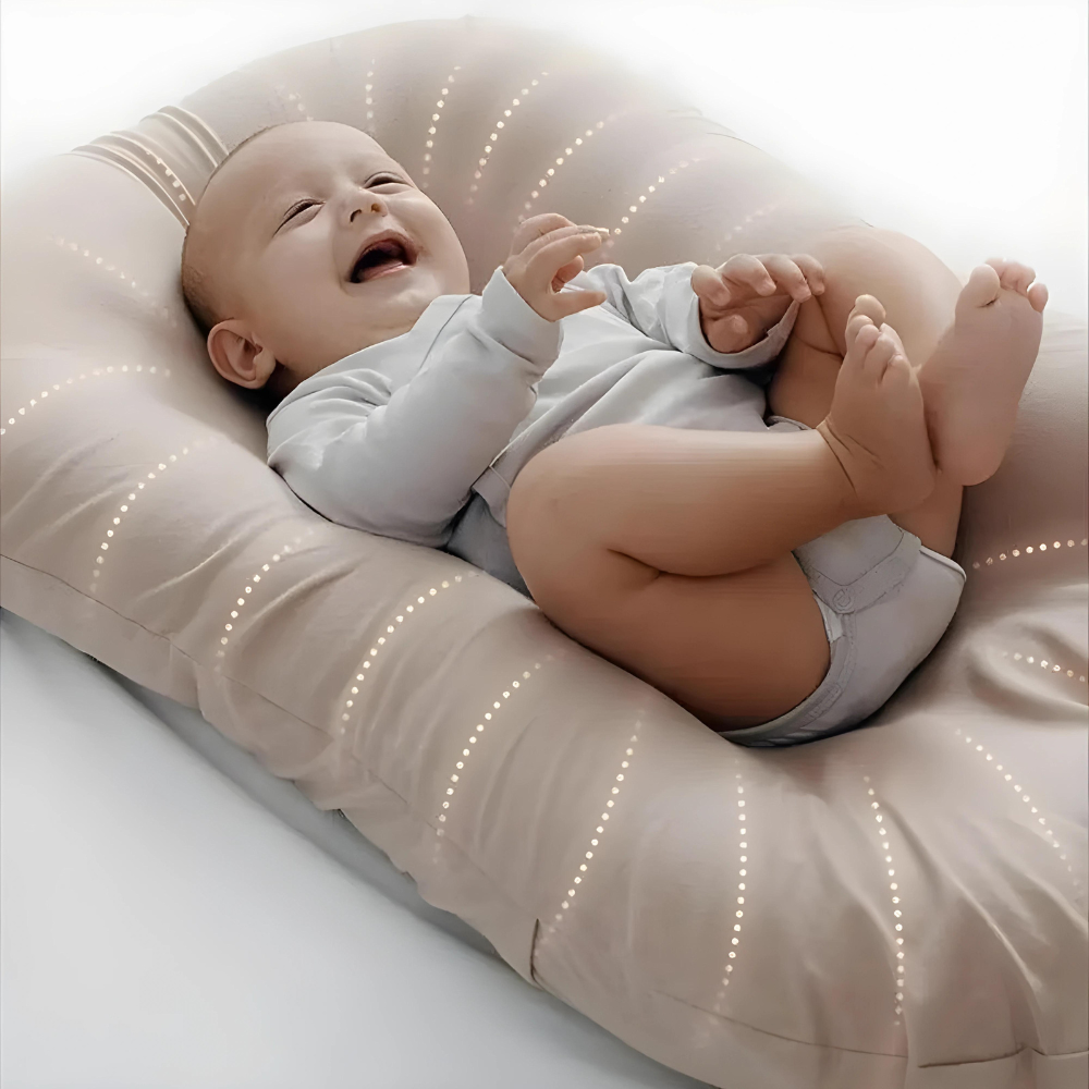 Babykussen Ergonomisch Katoen – Ademend Steunkussen voor Baby's en Peuters – Zacht Ondersteunend Hoofdkussen voor Rustmomenten