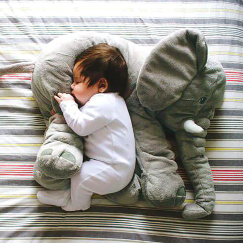 Zacht Pluche Olifant Babykussen 40cm of 60cm Knuffel voor Rust en Slaap