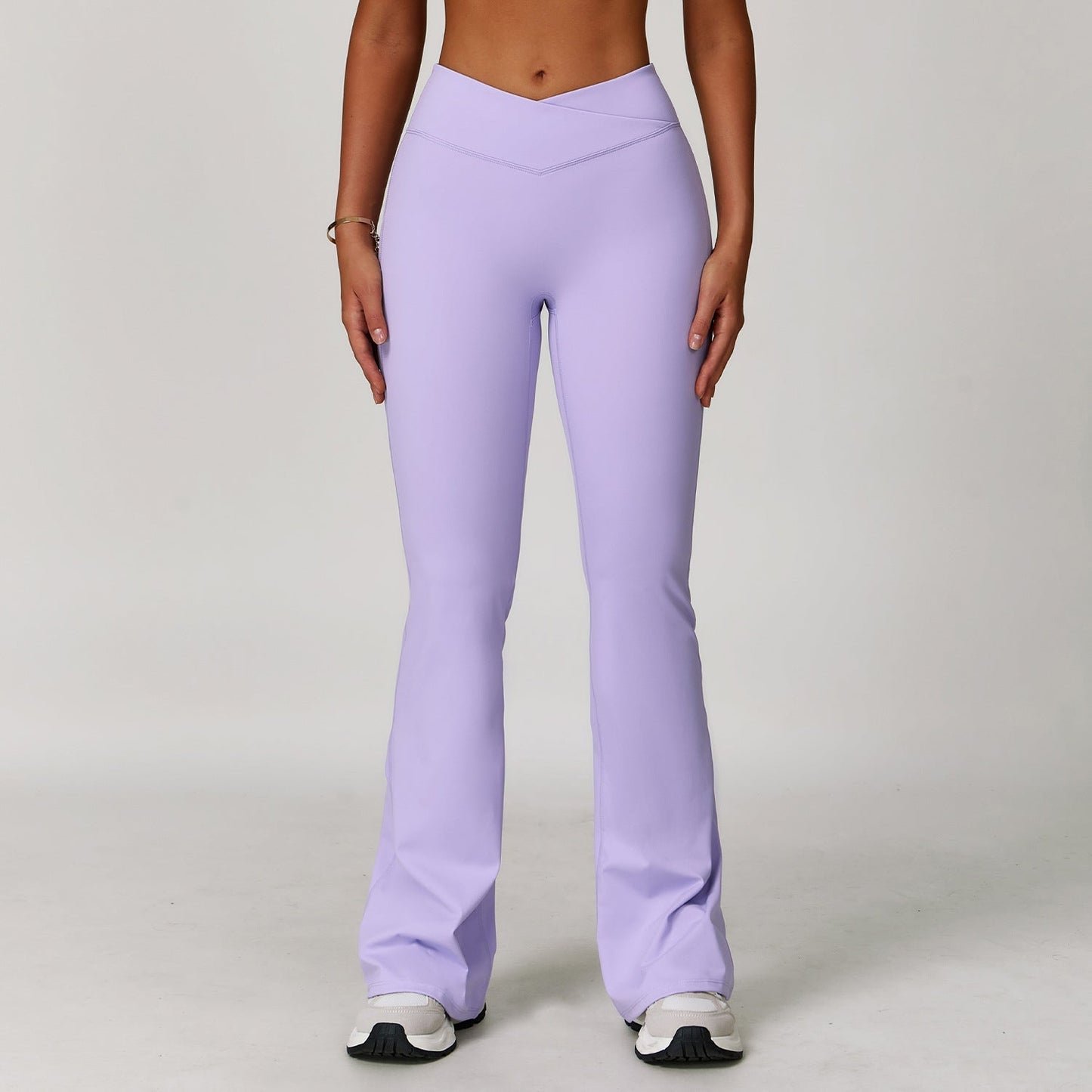 Dames Yoga Broek Hoge Taille Flare Sportbroek Zacht Elastisch