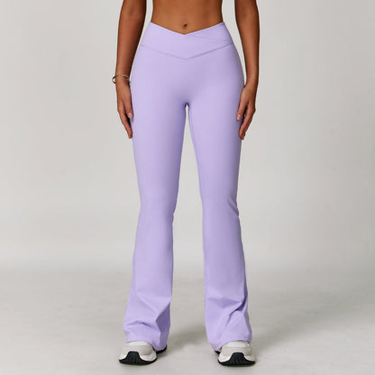 Dames Yoga Broek Hoge Taille Flare Sportbroek Zacht Elastisch