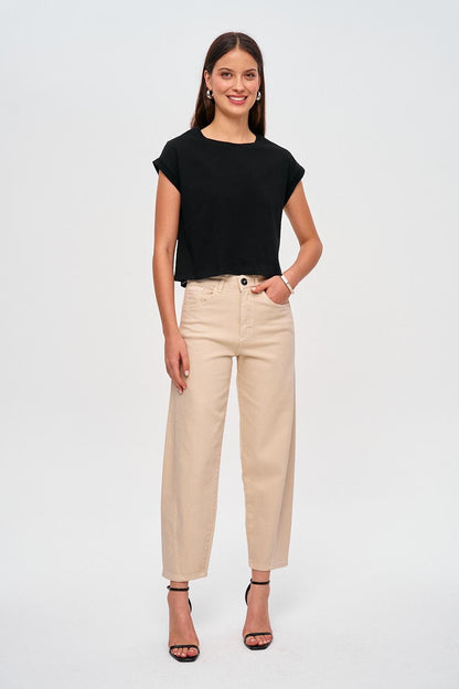 Vrouwelijke Wijd Balloon Jeans Stijlvol Model - StudioMarella