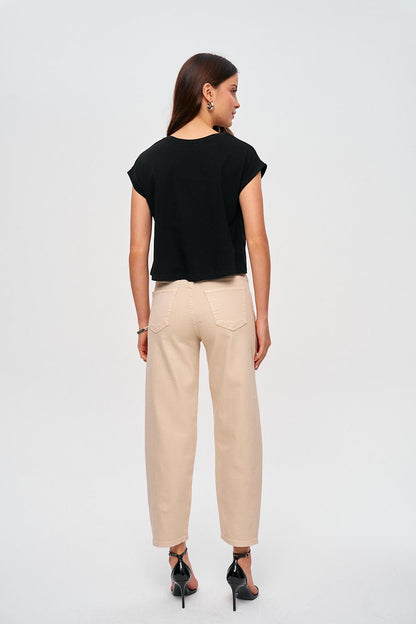 Vrouwelijke Wijd Balloon Jeans Stijlvol Model