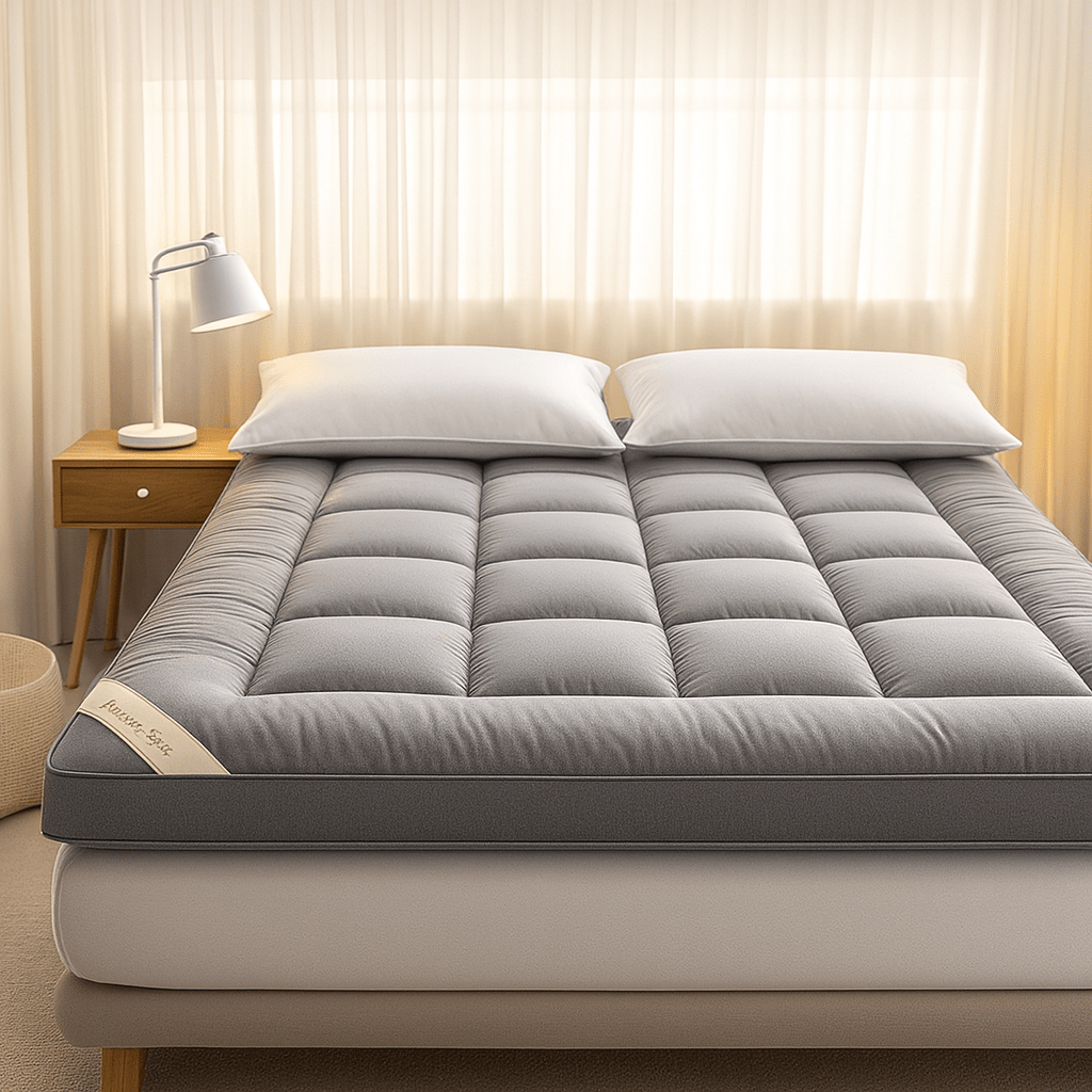Bamboe Matrastopper Houtskool Hypoallergeen 1000GSM 5cm Dik Verkoelend Antibacterieel Ademend