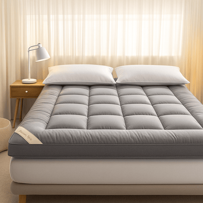 Bamboe Matrastopper Houtskool Hypoallergeen 1000GSM 5cm Dik Verkoelend Antibacterieel Ademend
