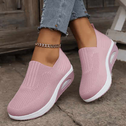 Sportieve Wandelsneakers met Ergonomische Ondersteuning Zwart Wit Marineblauw Beige Grijs Roze Rood Dames Heren Ademend Comfortabel Dagelijks