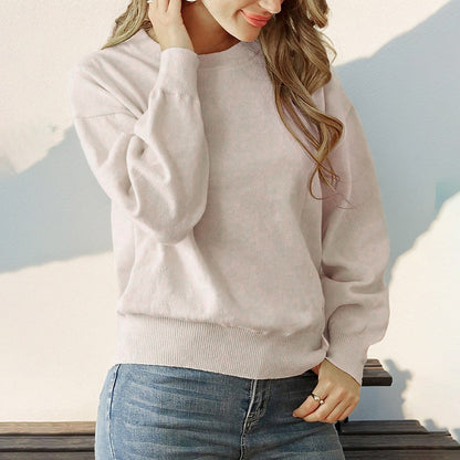 Dames Trui Gebreid Warme Ronde Hals Basic Collectie