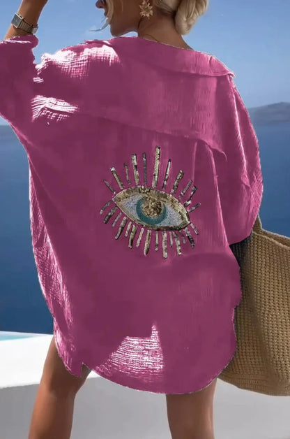 Vrouwen Blouse met Nazar Print