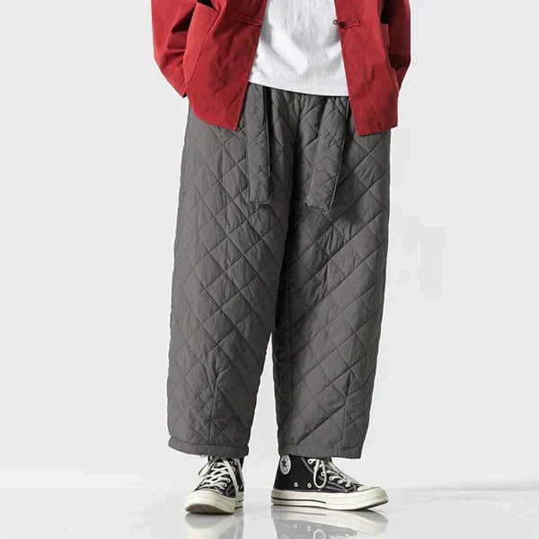 Warmte Joggingbroek Zwart Gewatteerd voor Mannen