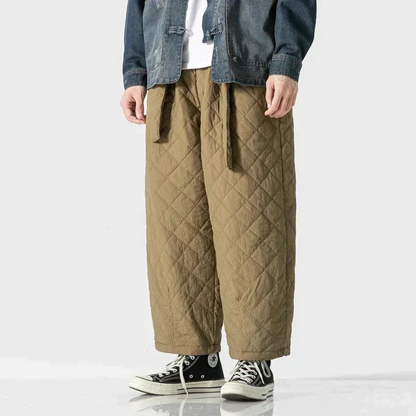Warmte Joggingbroek Zwart Gewatteerd voor Mannen
