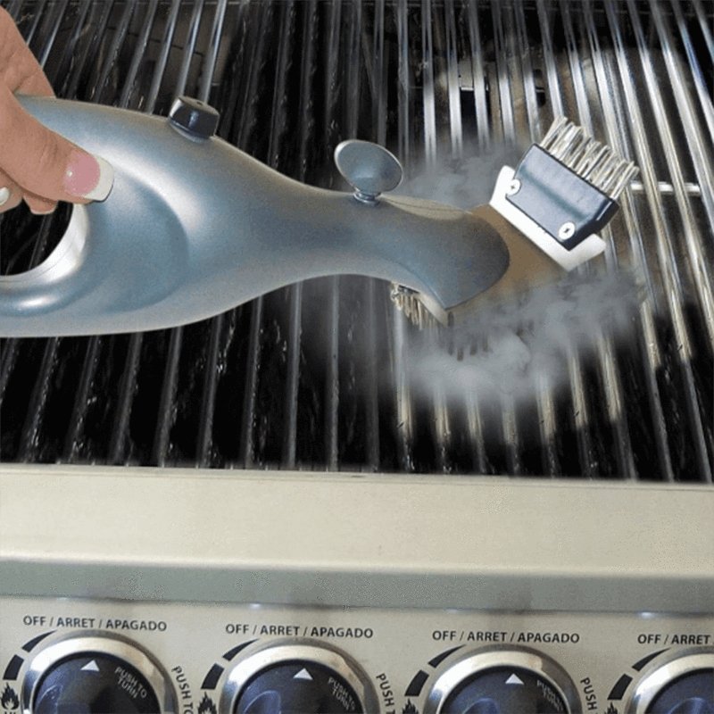 Stoomreinigingsborstel voor BBQ en Grill – Roestvrijstalen Borstelharen met Ergonomische Handgreep