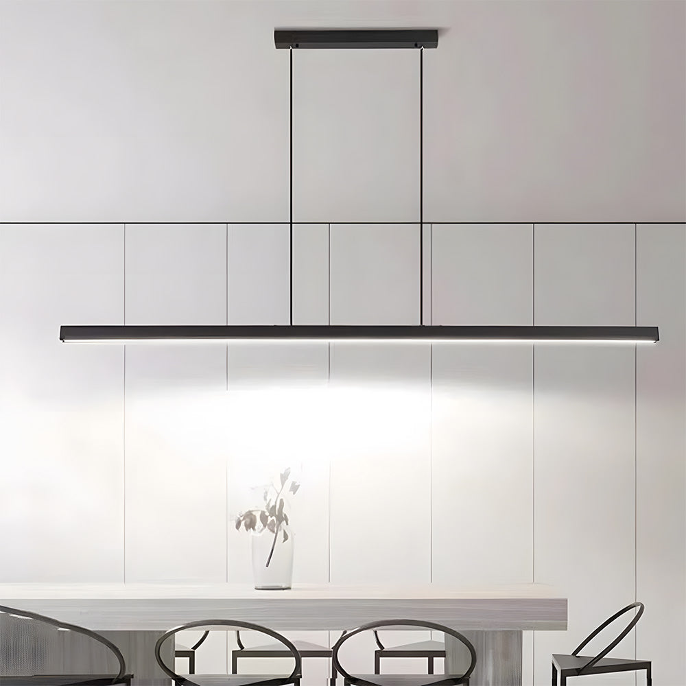 Verumo Hanglamp LED Metaal Zwart Keukeneiland Eettafel Moderne Verlichting Lineaire Hanglamp