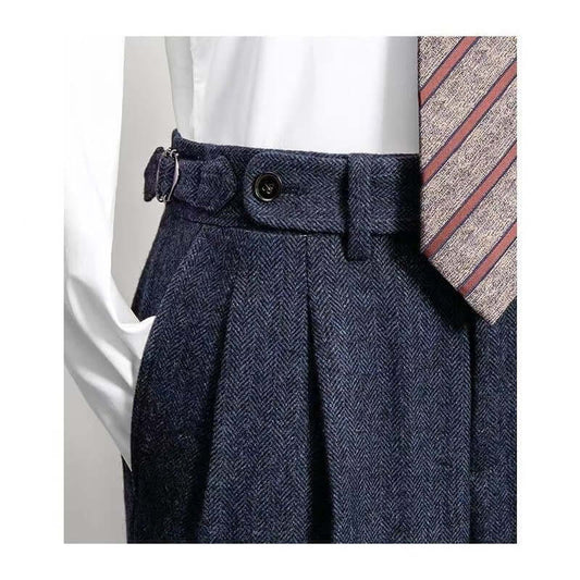 Heren Broek Tweed Comfortabel Vintage Stijl - StudioMarella