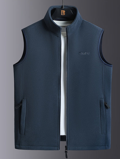 Lichte Pile Gilet met Opstaande Kraag