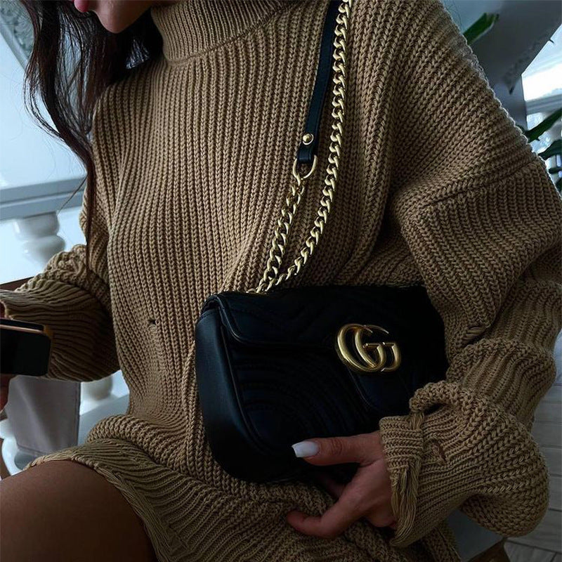 Dames Trui Oversized Ronde Hals Destroyed Effect Modieus