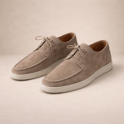 Heren Loafers van Suede Leer met Vetersluiting - StudioMarella