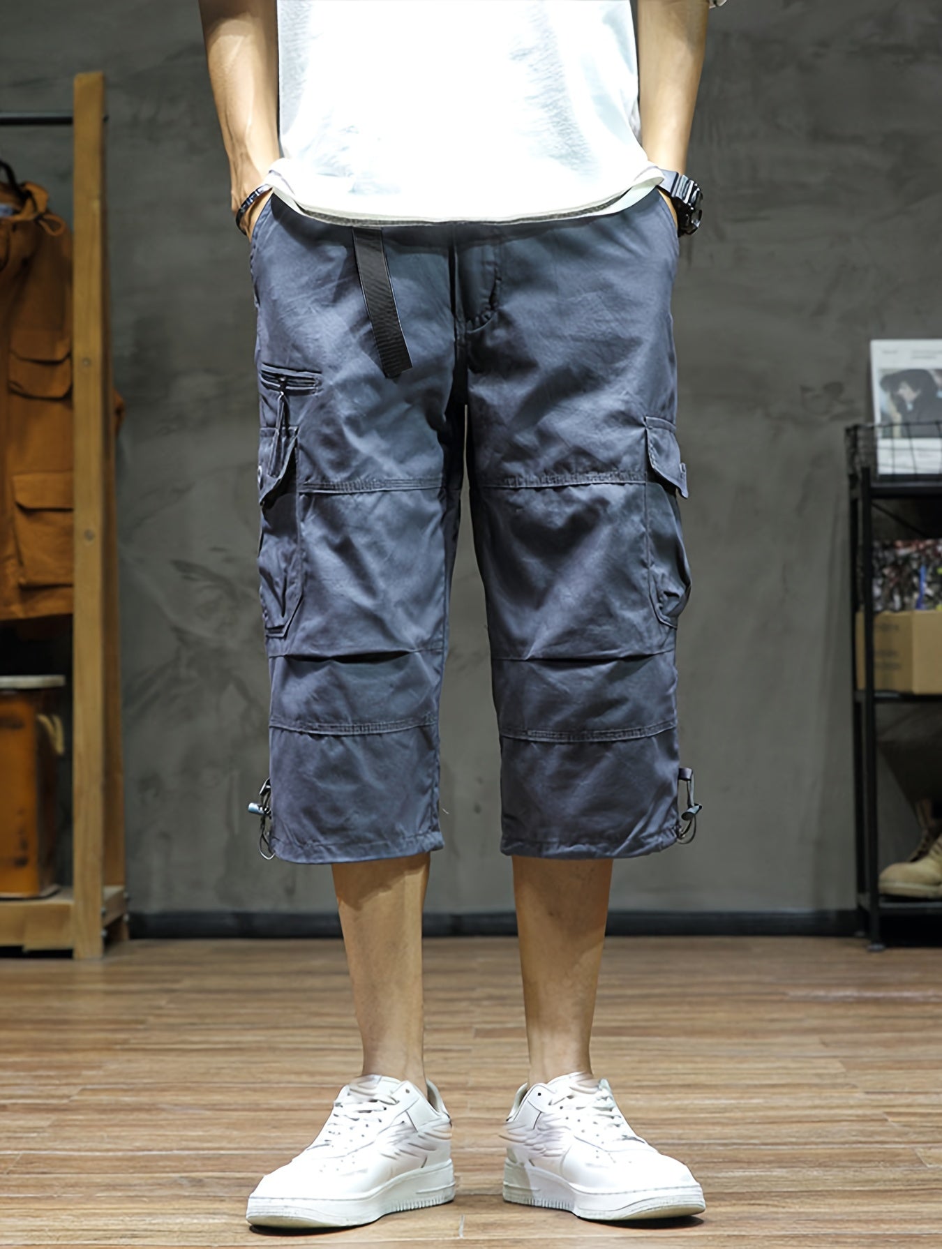 Heren Cargo Broek 3/4 Lengte Zomer Comfortabele Broek