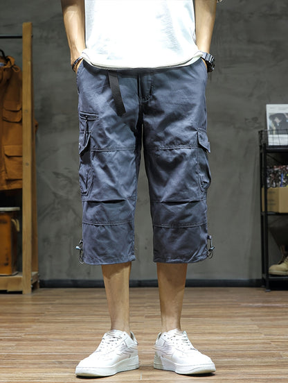 Heren Cargo Broek 3/4 Lengte Zomer Comfortabele Broek