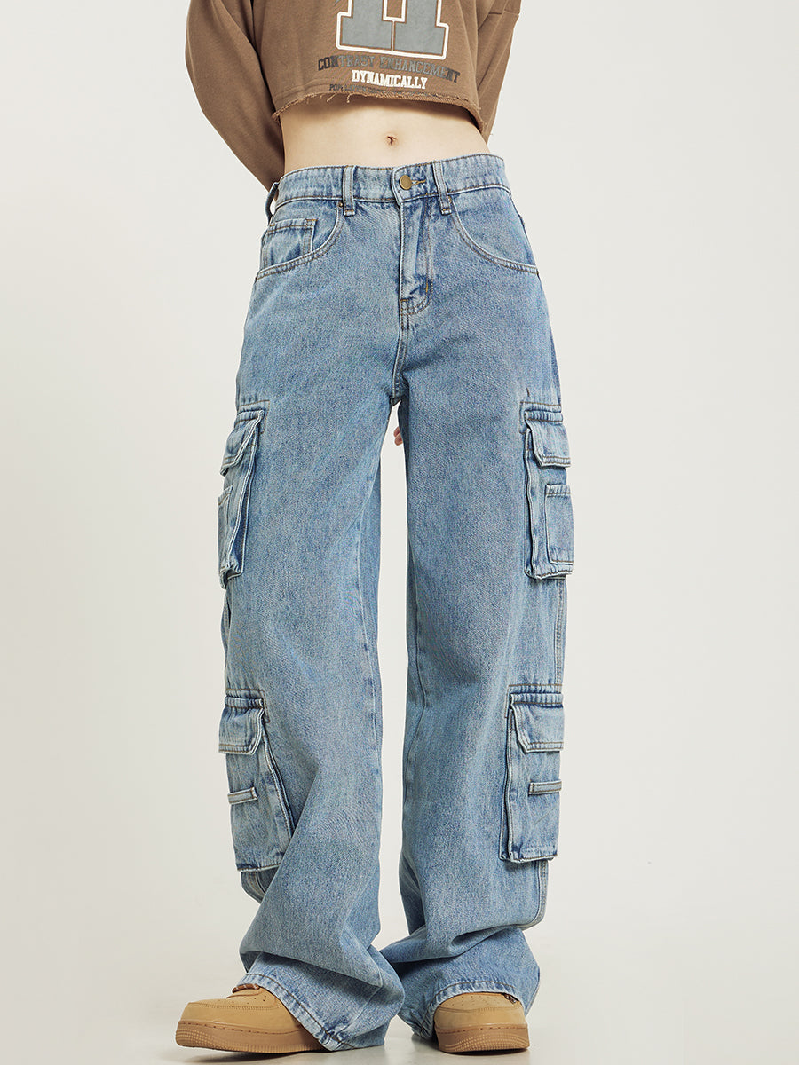 Dames Cargo Jeans Baggy Relax Fit Zomer