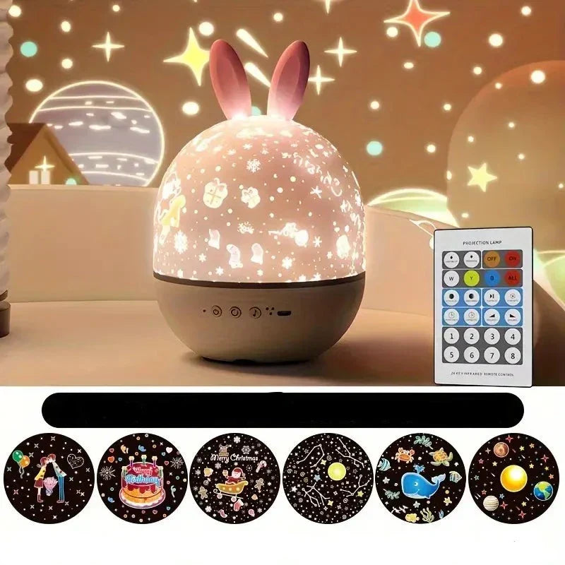 Sterrenprojektor met Muziek & Afstandsbediening Nachtlampje Kinderkamer USB Oplaadbaar Sfeerverlichting