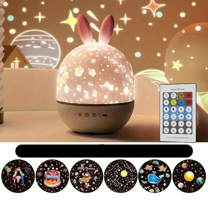 Sterrenprojektor met Muziek & Afstandsbediening Nachtlampje Kinderkamer USB Oplaadbaar Sfeerverlichting