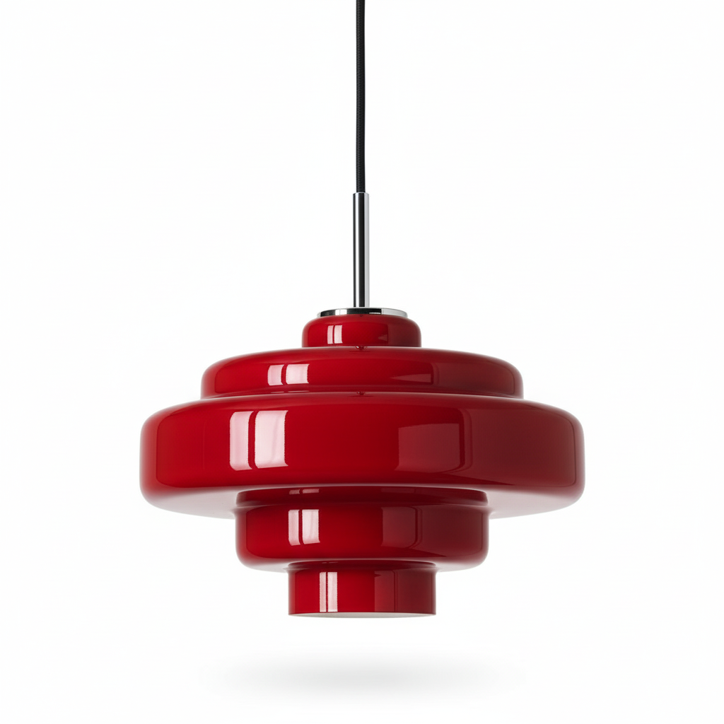 Gekleurde Glazen Hanglamp met Verstelbare Ophanging – Moderne Lichtpunt voor Eetkamer Keuken Woonkamer