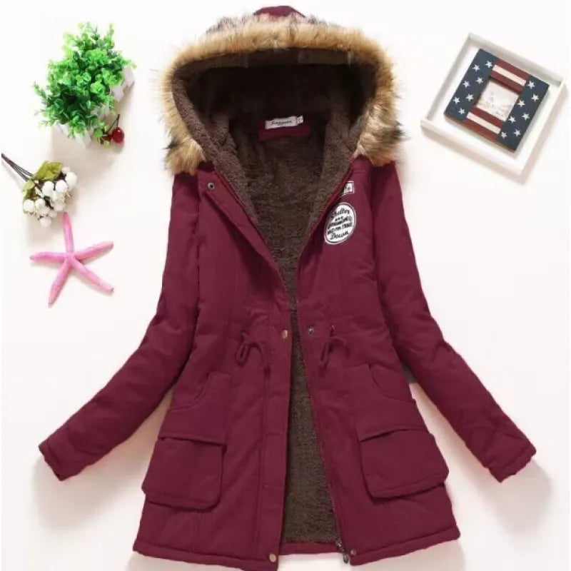 Dames Winterjas Parka met Capuchon Warm en Waterdicht - StudioMarella