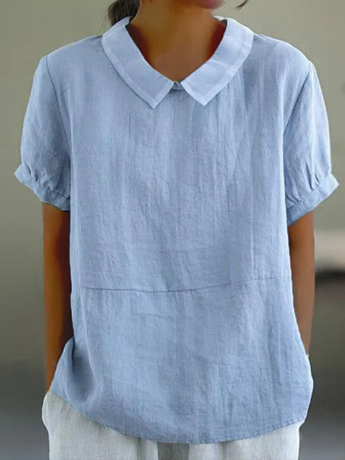 Vrouwelijke Elegante Katoenen Blouse - StudioMarella