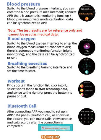 Smartwatch met Bloeddrukmeter ECG Hartslag Gezondheidsmonitor Horloge Fitness Tracker Sport