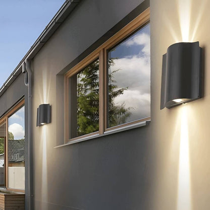 Moderne Golfvormige Up Down Buiten Wandlamp Met LED En IP54 Bescherming