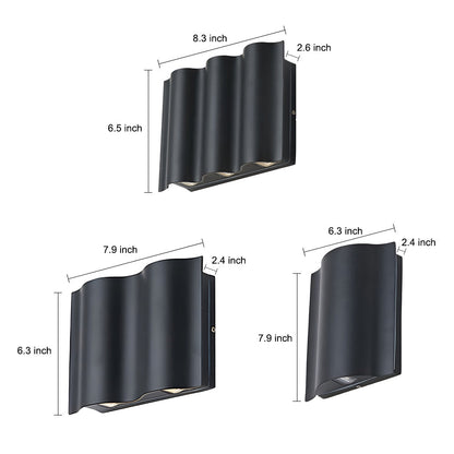 Moderne Golfvormige Up Down Buiten Wandlamp Met LED En IP54 Bescherming