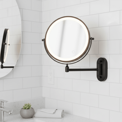Vergrotende Spiegel LED Oplaadbaar Dimbaar Make-up Badkamer Cosmeticaspiegel Rond 20cm
