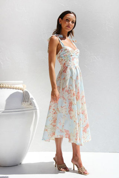 Midi Jurk Elegante Vrouwelijke Stijl