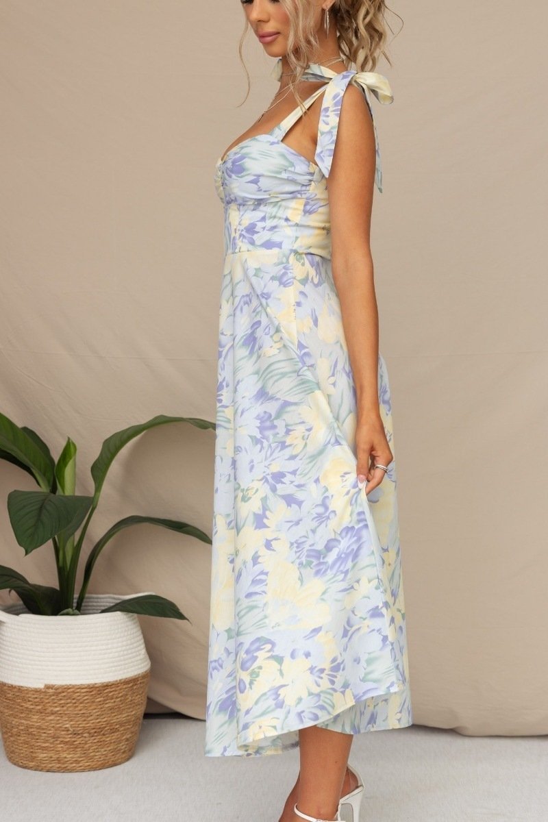 Midi Jurk Elegante Vrouwelijke Stijl