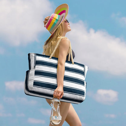 Waterbestendige Strandtas Oversized met Zandwerende Binnenvulling – Perfecte Zomertas voor Strand, Zwembad en Reizen