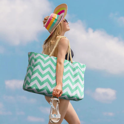 Waterbestendige Strandtas Oversized met Zandwerende Binnenvulling – Perfecte Zomertas voor Strand, Zwembad en Reizen