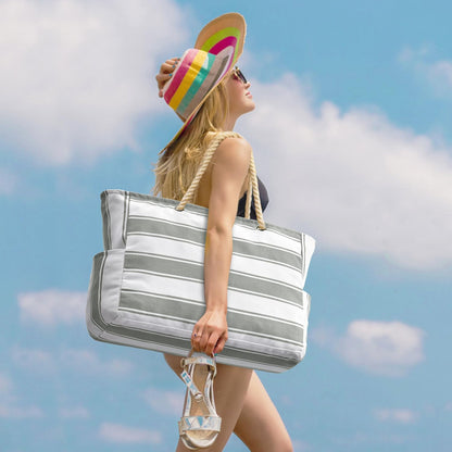 Waterbestendige Strandtas Oversized met Zandwerende Binnenvulling – Perfecte Zomertas voor Strand, Zwembad en Reizen