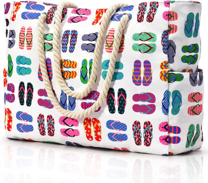 Waterbestendige Strandtas Oversized met Zandwerende Binnenvulling – Perfecte Zomertas voor Strand, Zwembad en Reizen